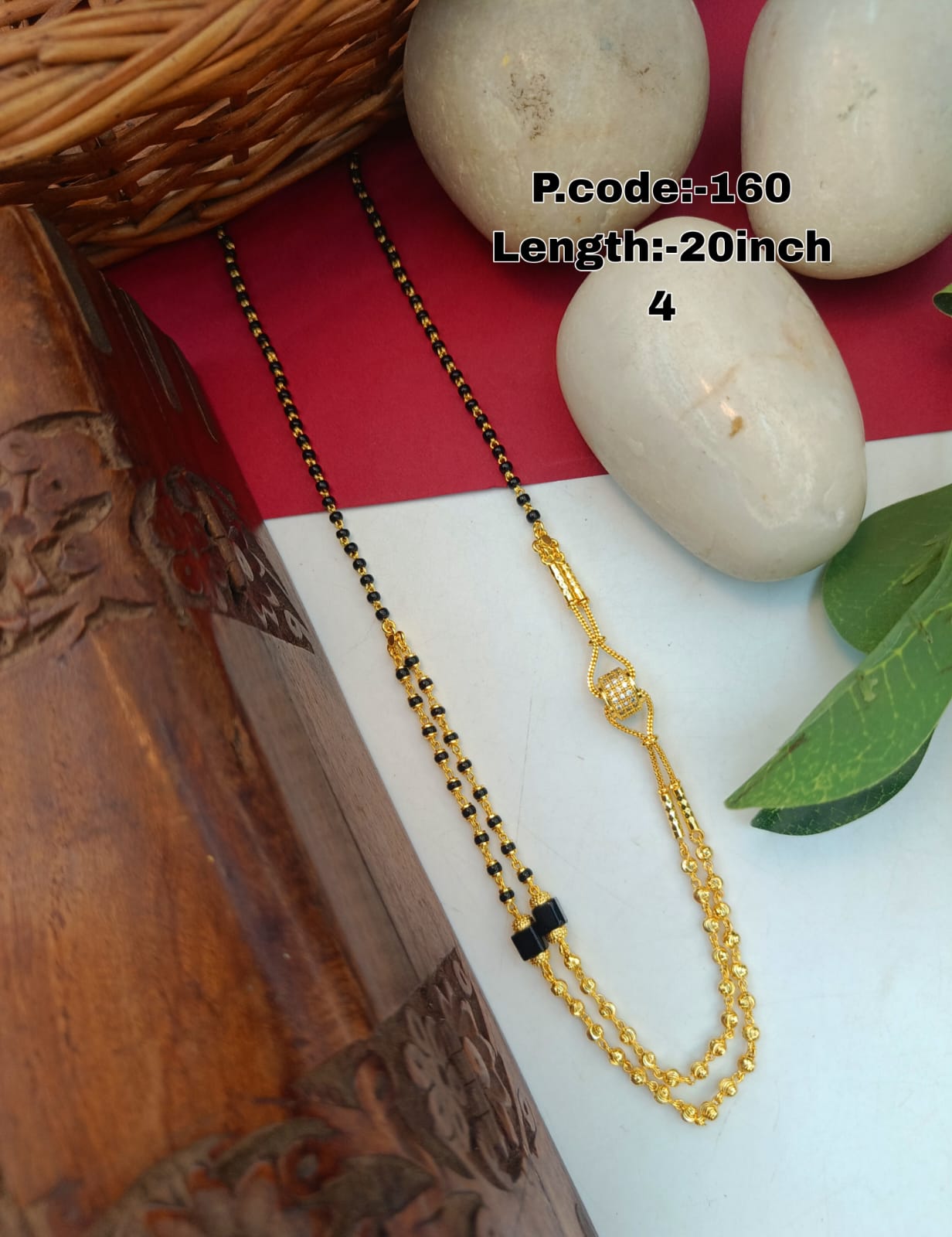 Sheela 1 Gram Gold Plated Short Mangalsutra