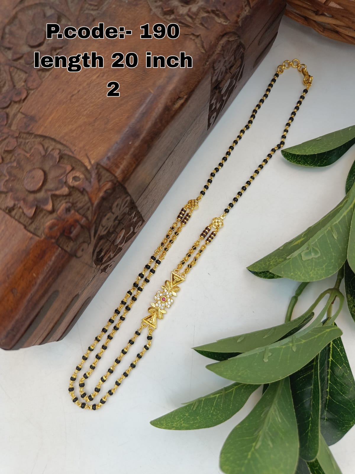 Śuṭira 1 Gram Gold Plated Short Mangalsutra