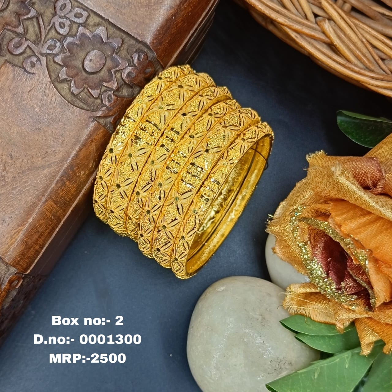 Roshni One Gram Gold 6 pis Bangles Set