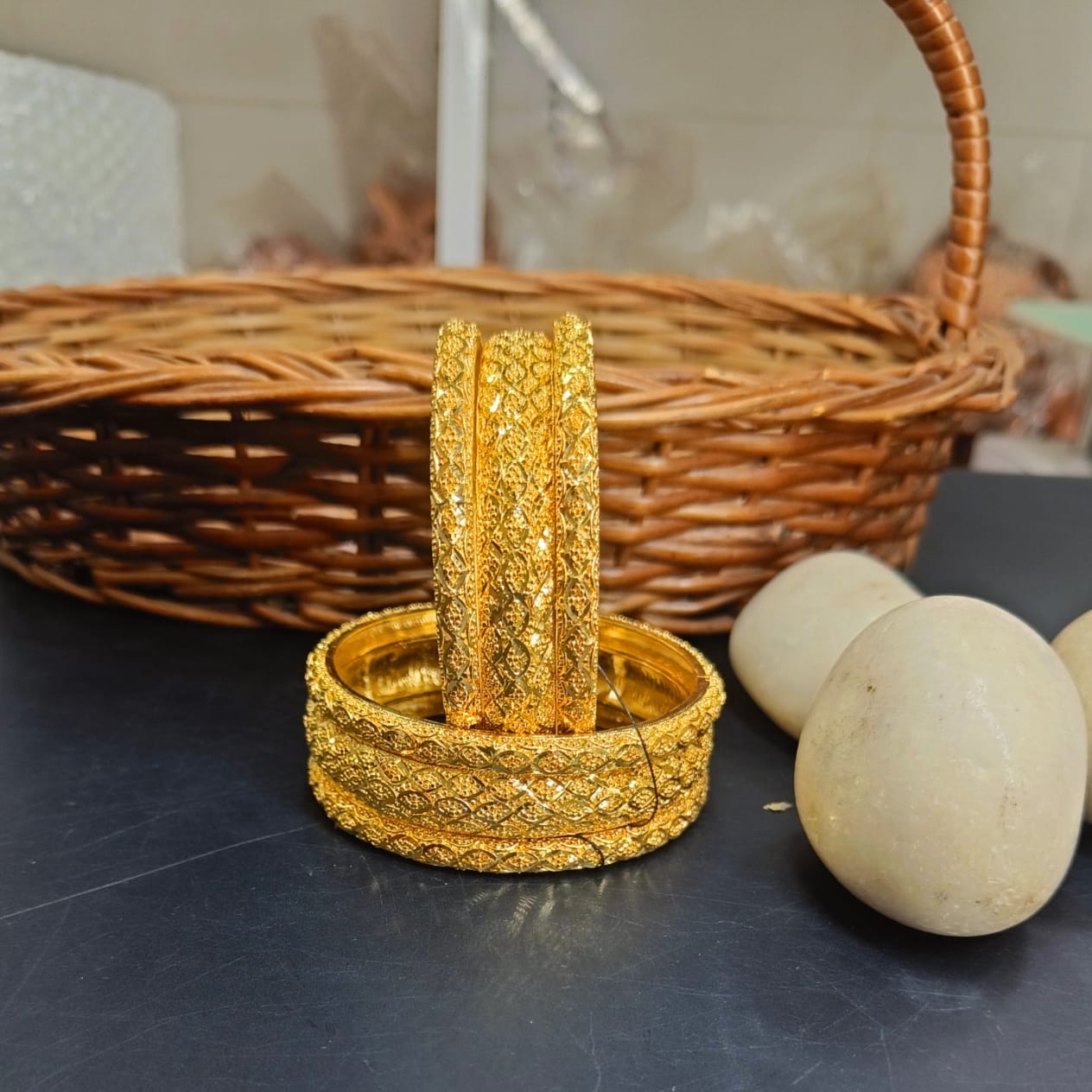Urvashqb One Gram Gold 6 pis Bangles Set