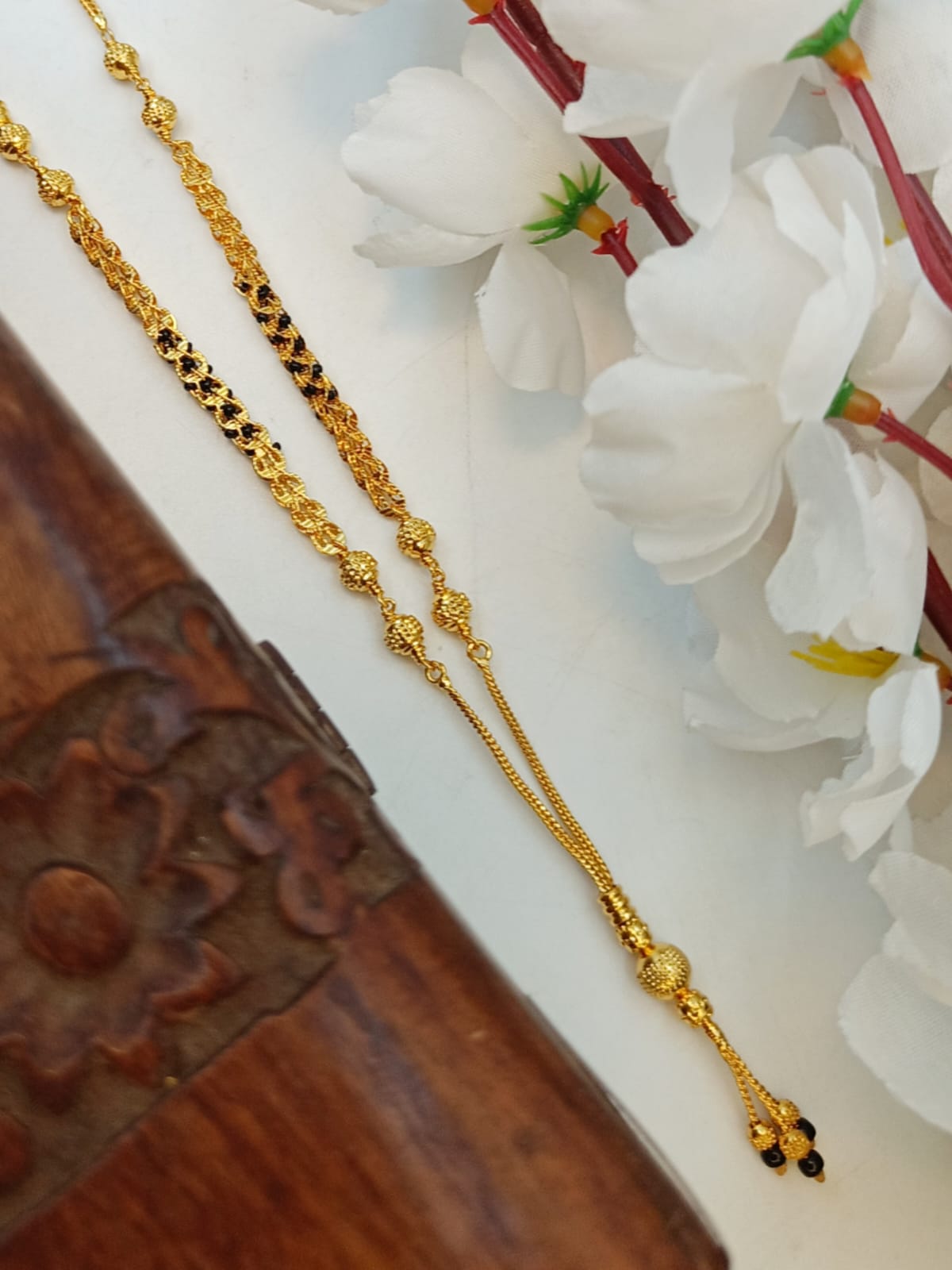 Anurāga 1 Gram Gold Plated Short Mangalsutra