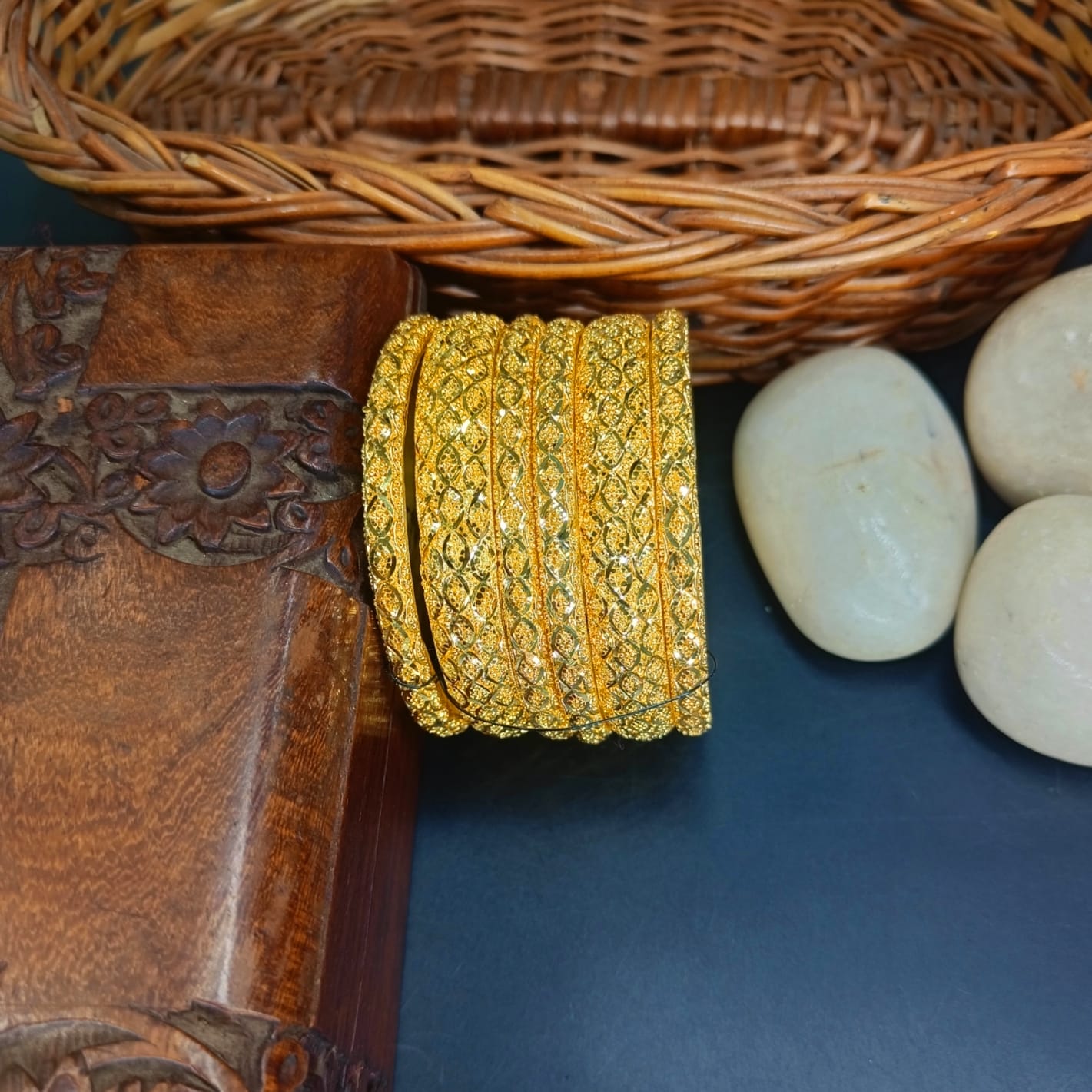 Urvashqb One Gram Gold 6 pis Bangles Set