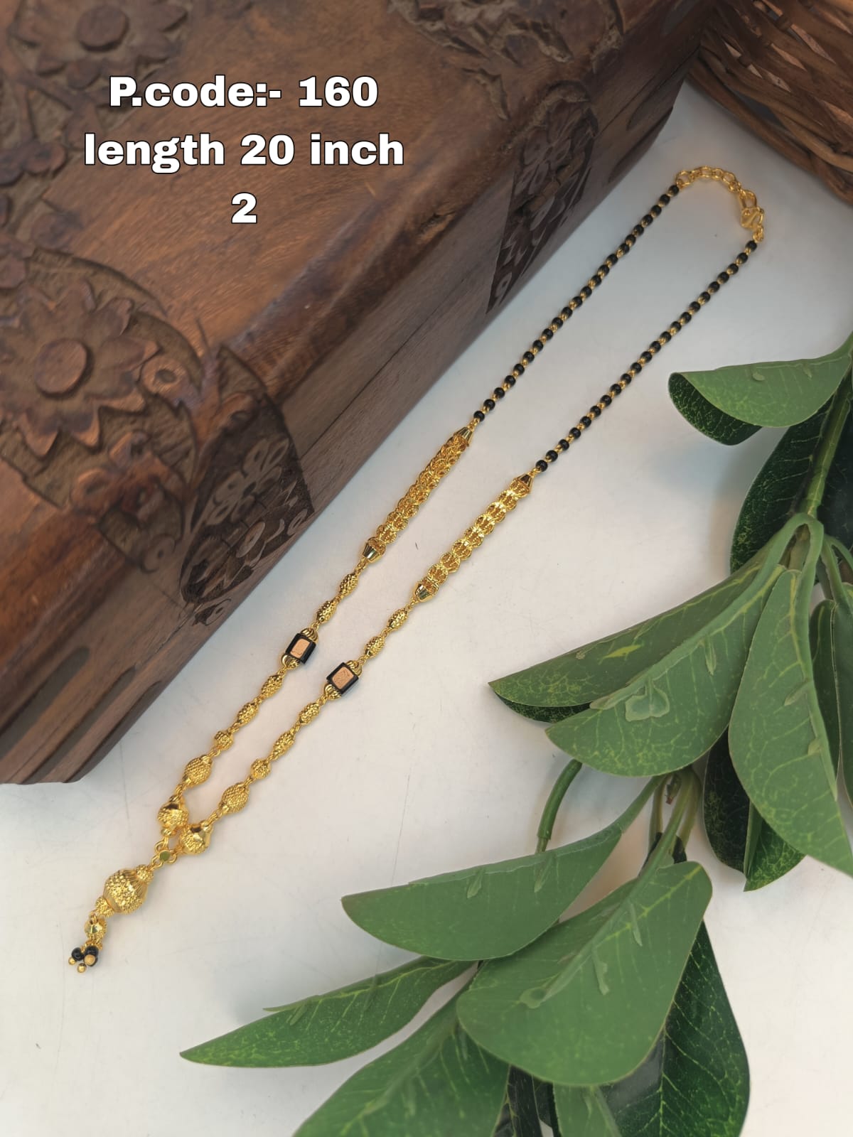 Śura 1 Gram Gold Plated Short Mangalsutra