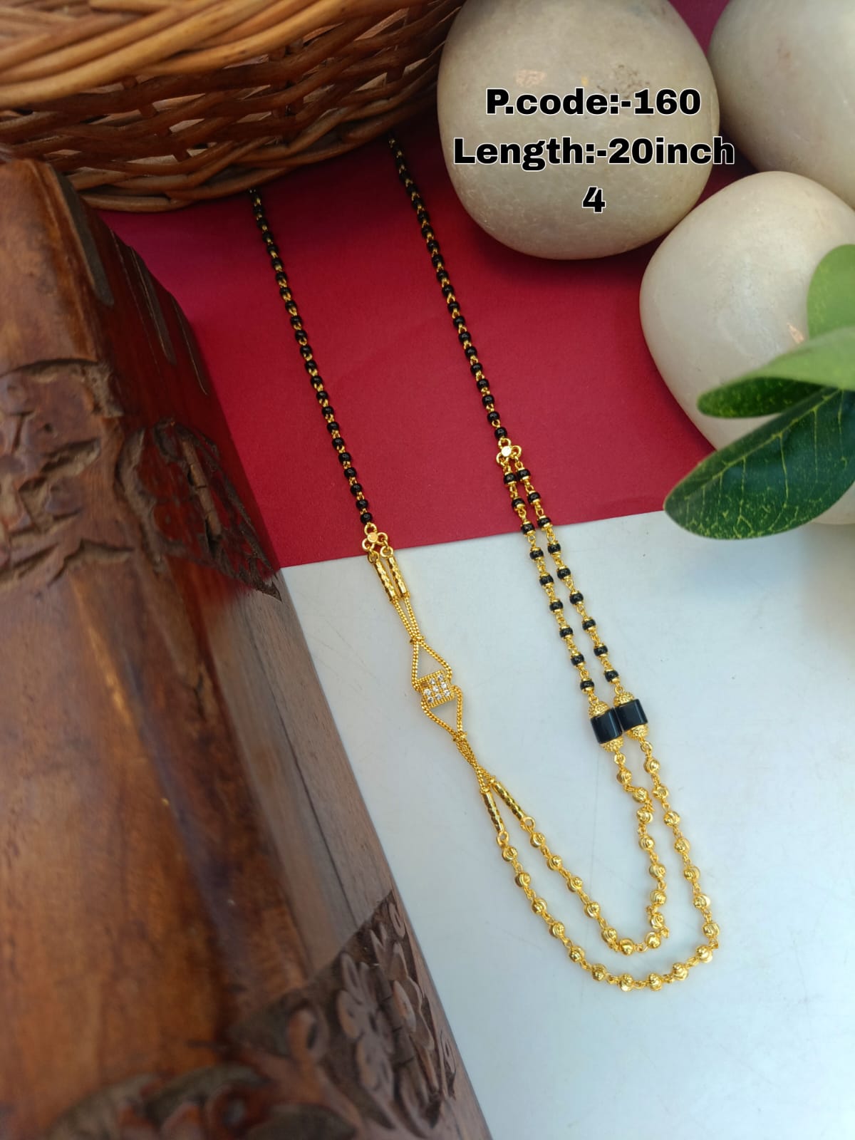 Sharmila 1 Gram Gold Plated Short Mangalsutra