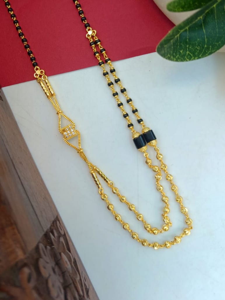 Sharmila 1 Gram Gold Plated Short Mangalsutra