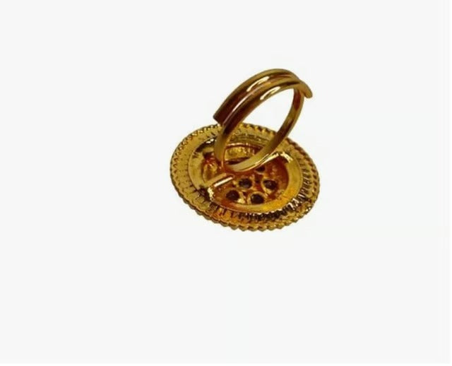 Hem In 1 Gm Gold Plated Women Finger Ring