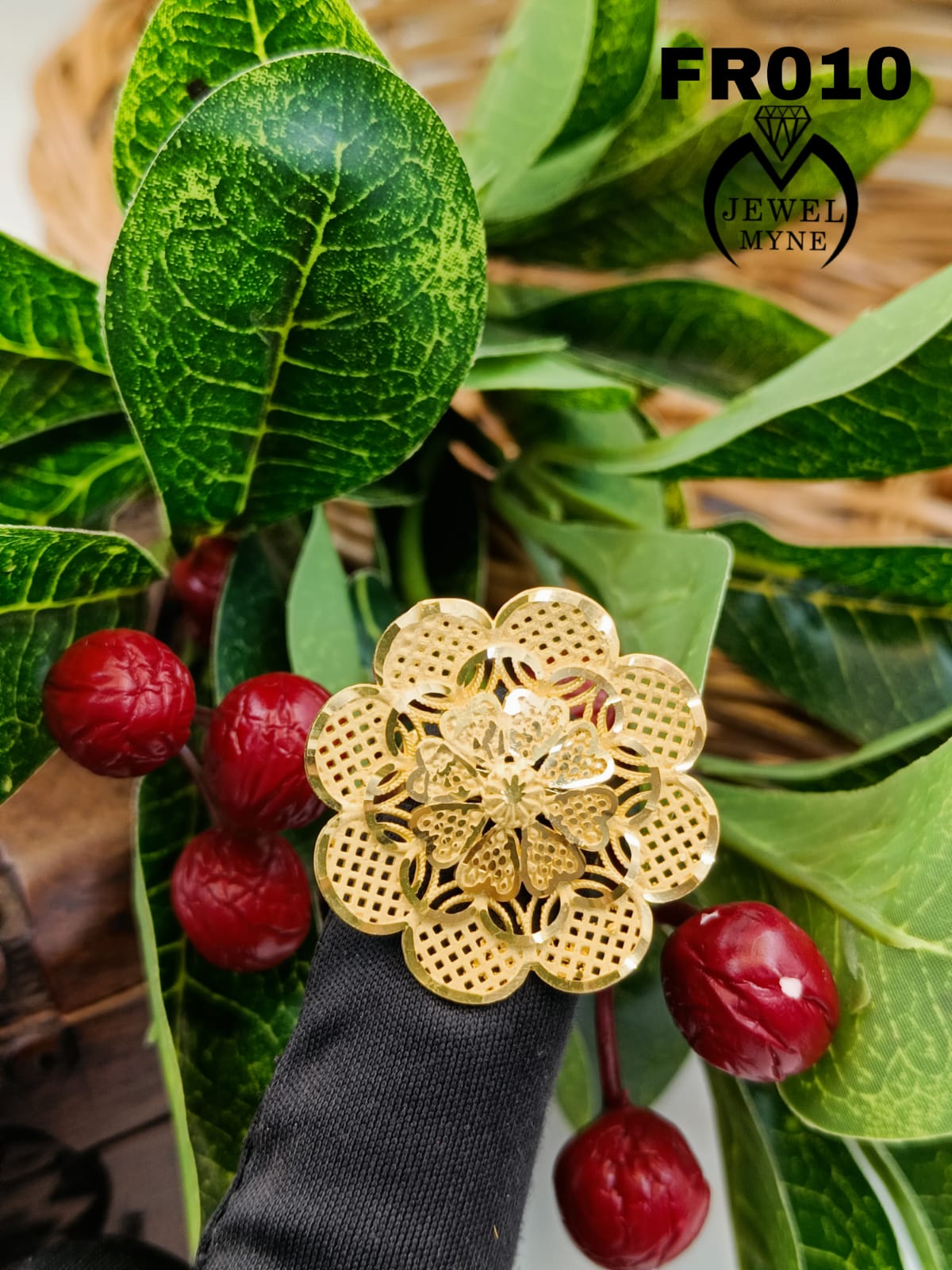 Cartel 1 Gm Gold Plated Women Finger Ring