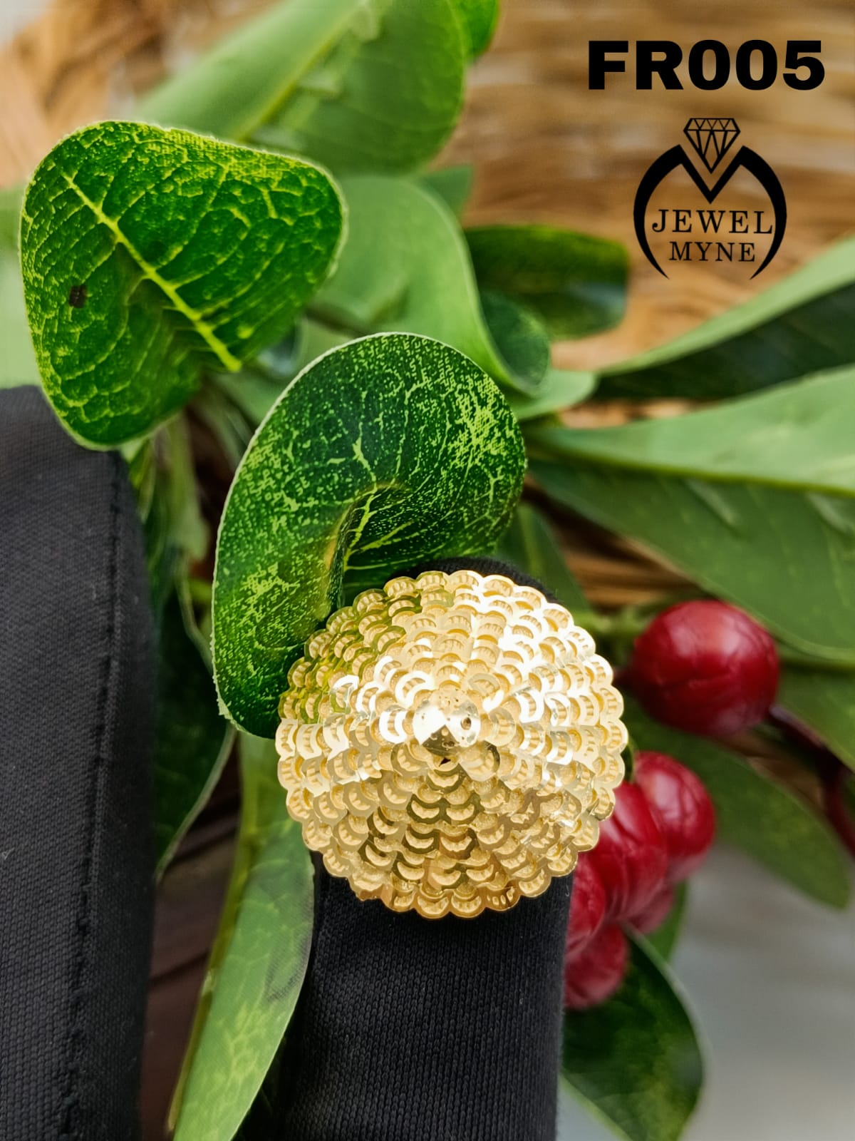 Chime 1 Gm Gold Plated Women Finger Ring