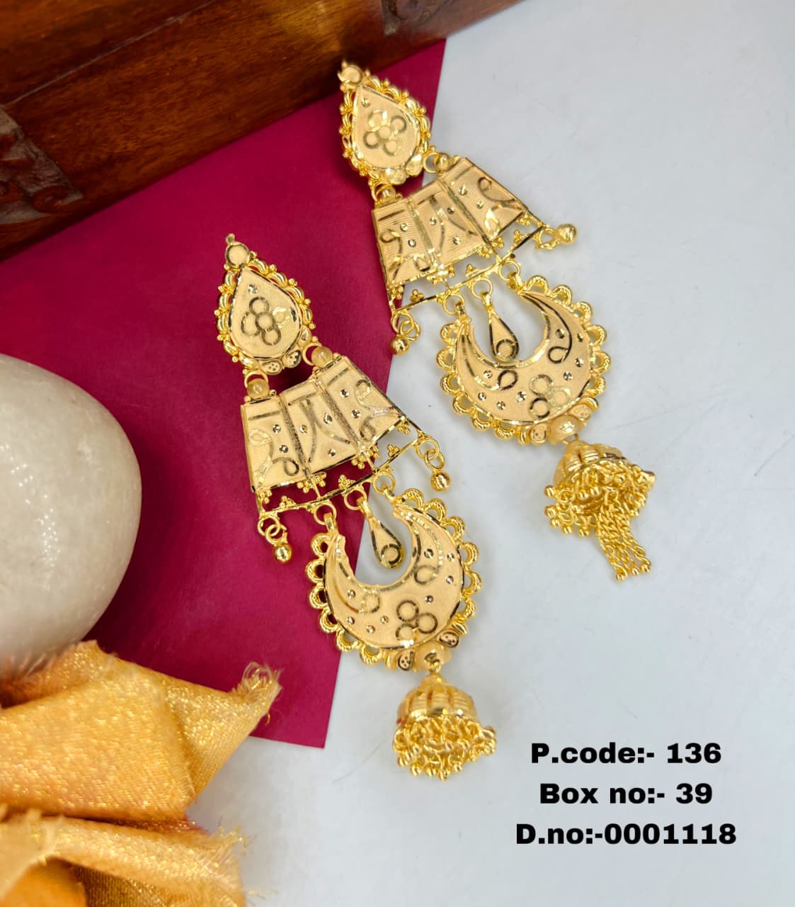 Aadhya 1 Gram Gold Plated Chandbali Earings