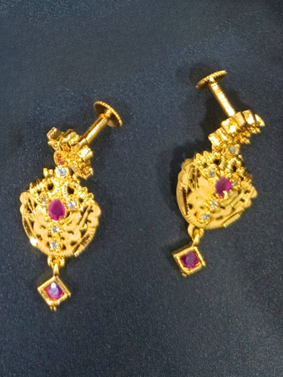 Bandini 1 Gram Gold Plated Designer AD Necklace Set