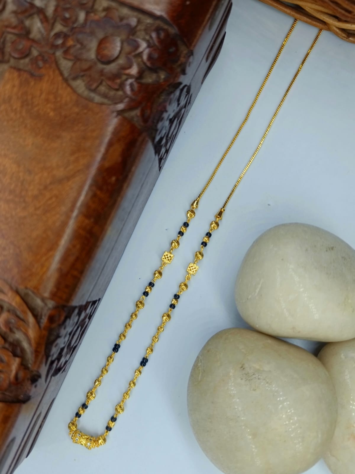 Mahva 1 Gram Gold Plated Short Mangalsutra