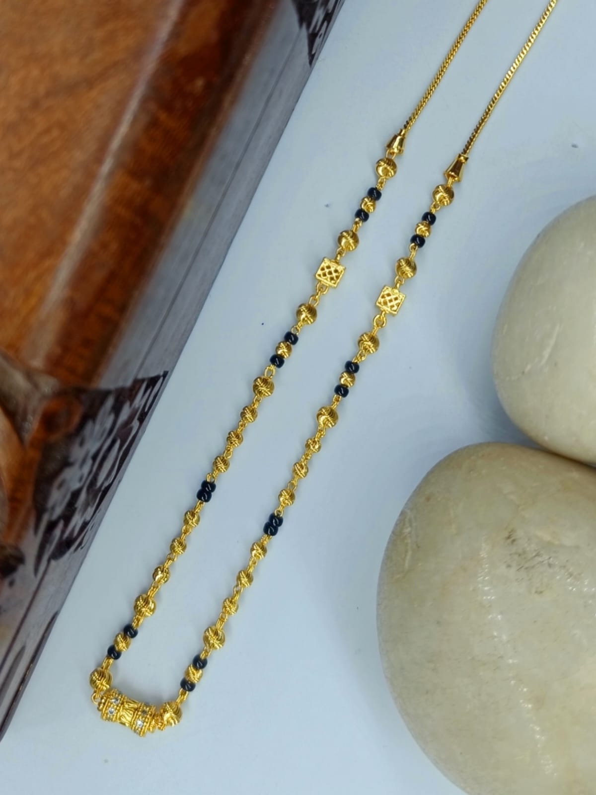 Mahva 1 Gram Gold Plated Short Mangalsutra