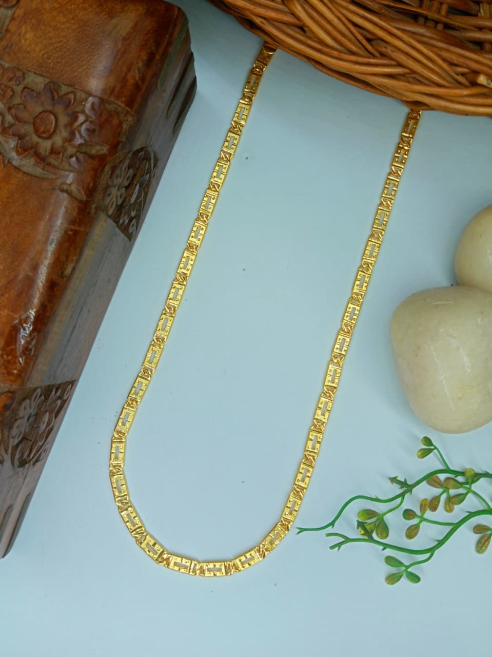keshavah 1 Gram Gold Pleated Premium Quality Nawabi Chain !