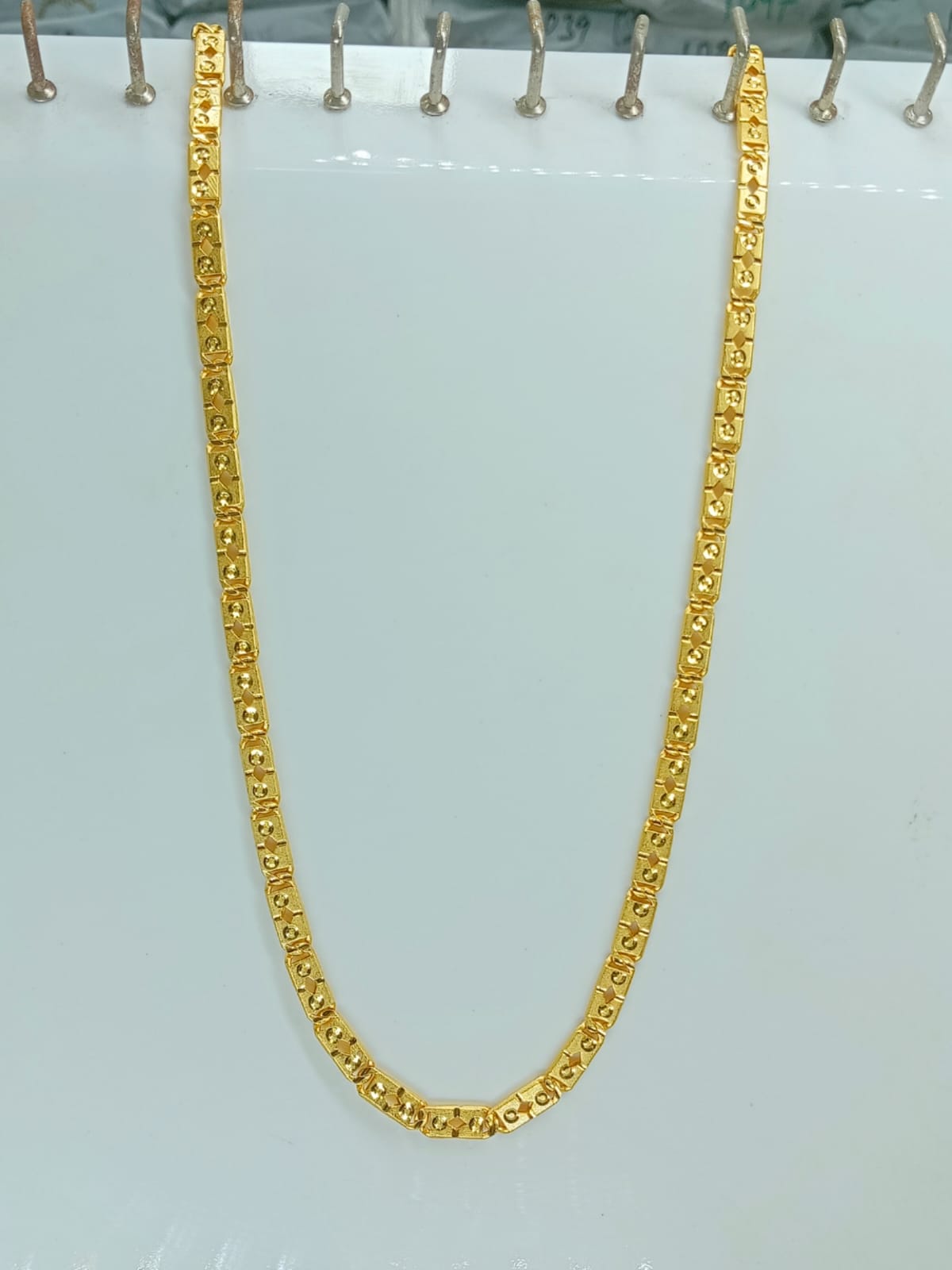 Adiguru 1 Gram Gold Pleated Premium Quality Nawabi Chain !