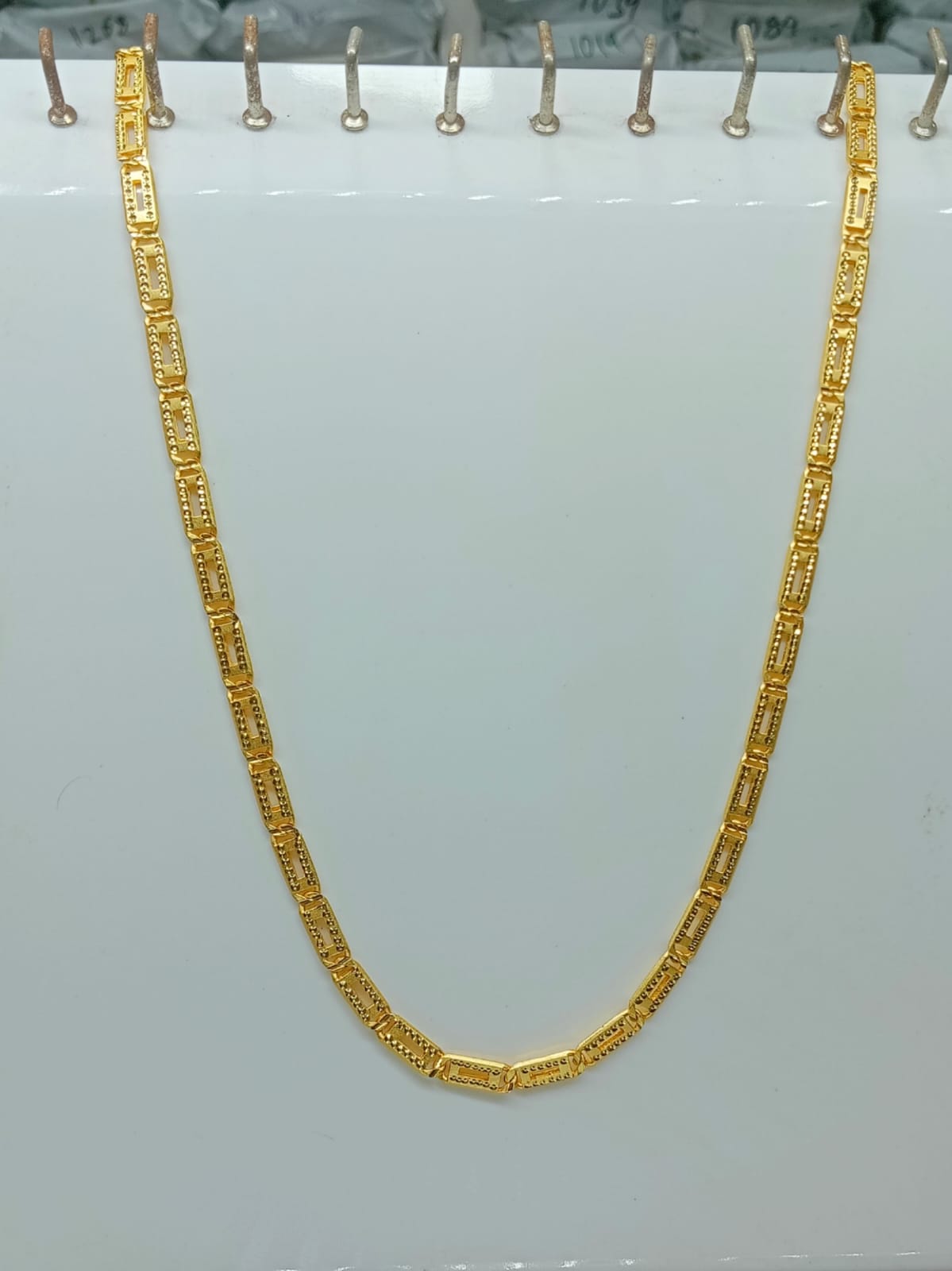 Adinath 1 Gram Gold Pleated Premium Quality Nawabi Chain !