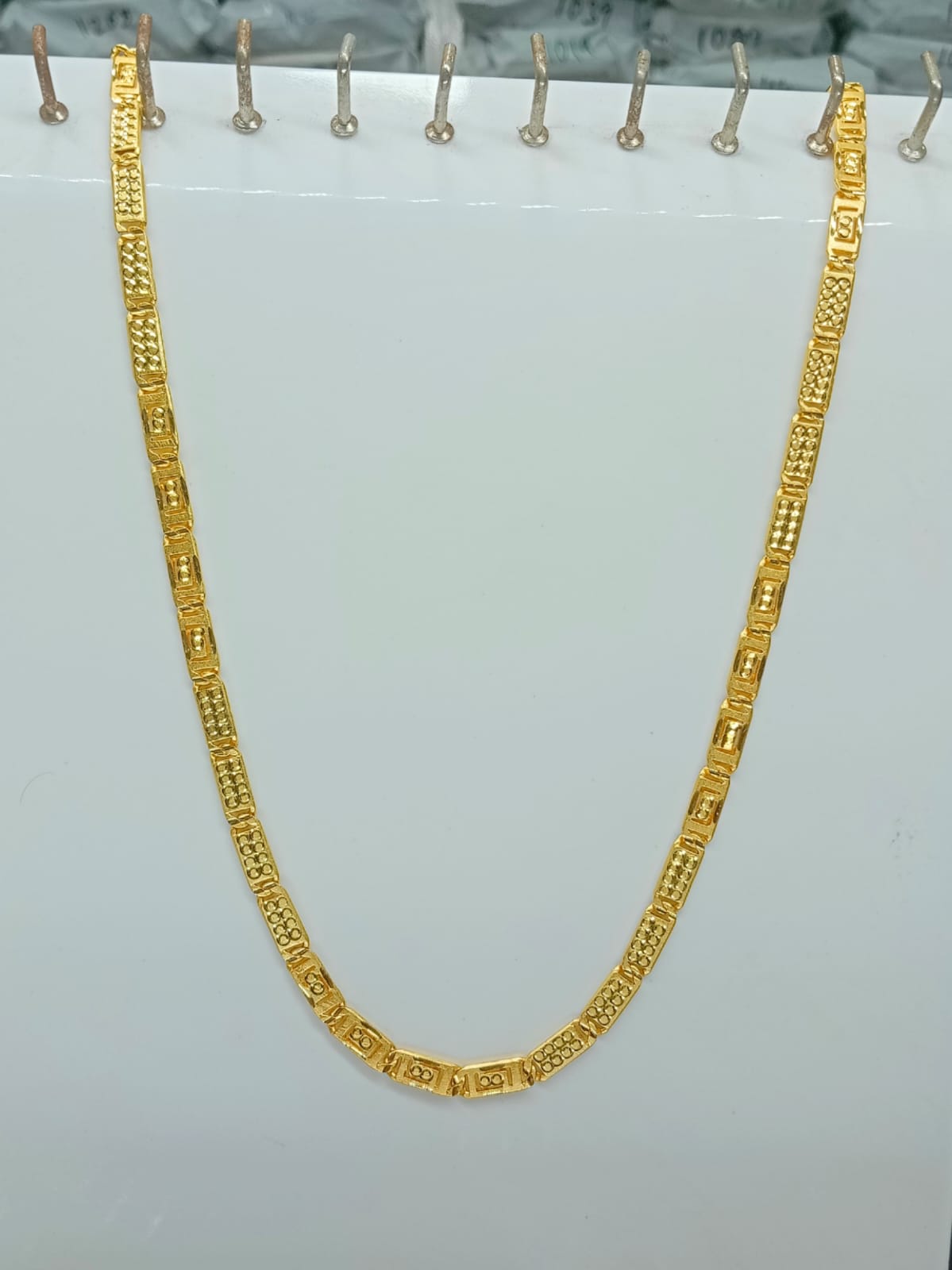 Adiyogi 1 Gram Gold Pleated Premium Quality Nawabi Chain !