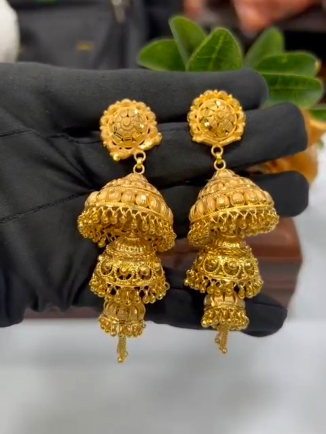 Ritika 1 Gram Gold Plated Jhumka Earings