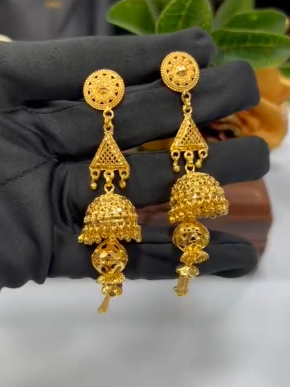 Rekha 1 Gram Gold Plated Jhumka Earings
