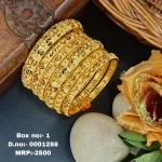 BX-1 One Gram Gold Foaming Fancy Womens Bangles 0001288