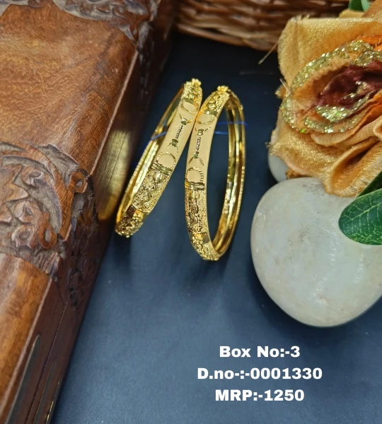 BX-3 One Gram Gold Foaming Women Bangles 0001330