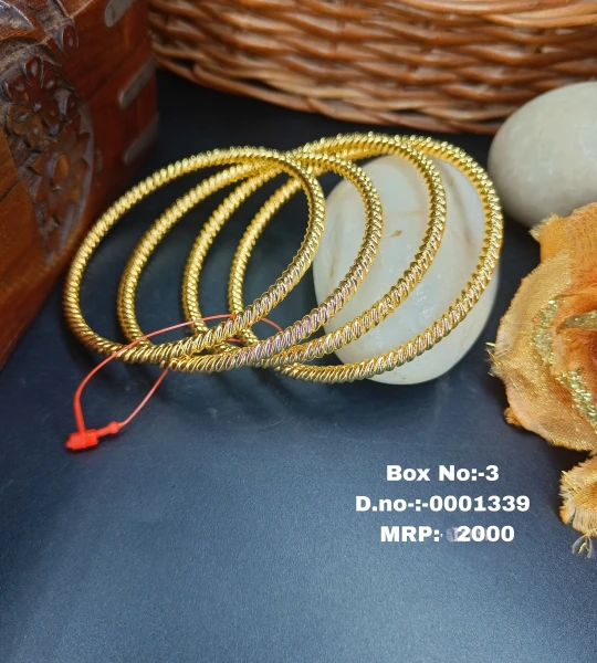 BX-3 One Gram Gold Foaming Women Bangles 0001339