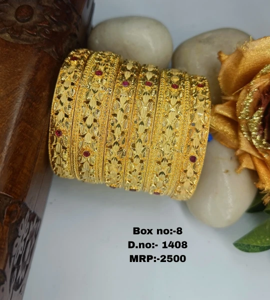 BX-8 One Gram Gold Foaming Women Bangles 0001408