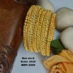 BX-8 One Gram Gold Foaming Women Bangles 0001410