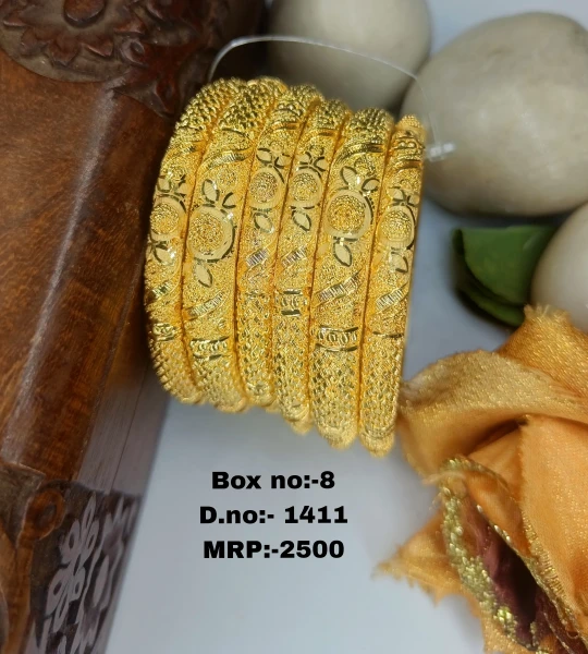 BX-8 One Gram Gold Foaming Women Bangles 0001411