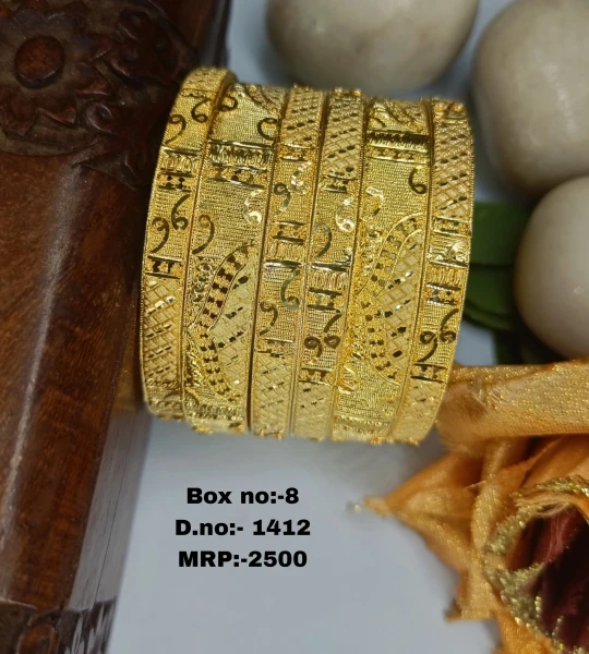 BX-8 One Gram Gold Foaming Women Bangles 0001412