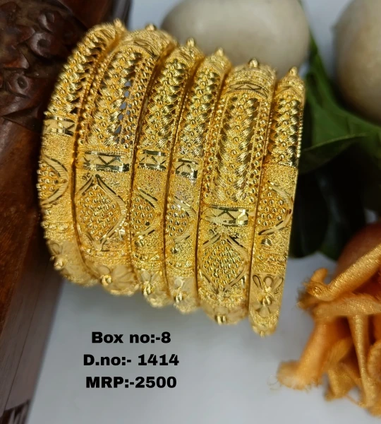 BX-8 One Gram Gold Foaming Women Bangles 0001414