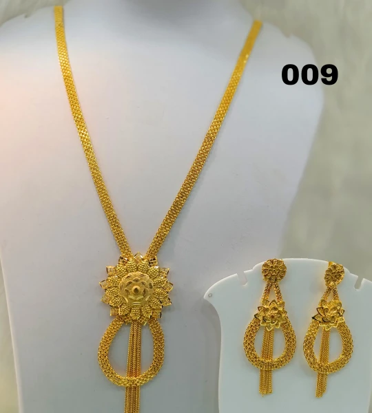 BX-10 One Gram Gold Foaming Chain Pendent Set 0000415