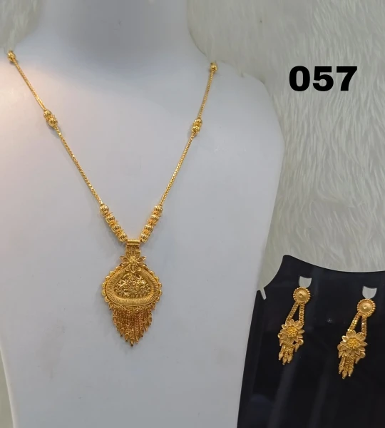 BX-10 One Gram Gold Foaming Chain Pendent Dokiya Set 0000046