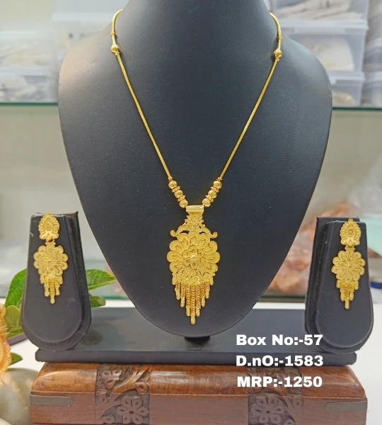 BX-57 One Gram Gold Foaming Chain Pendent Dokiya Set 0001583