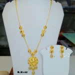 BX-57 One Gram Gold Foaming Turkish Chain Pendent Set 0001591