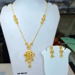 BX-57 One Gram Gold Foaming Turkish Chain Pendent Set 0001603