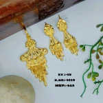 BX-58 One Gram Gold Foaming Pendent Earings Set 0001659