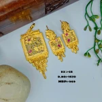 BX-58 One Gram Gold Foaming Pendent Earings Set 0001670