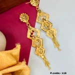 BX-39 One Gram Gold Foaming Designer Chandbali Earings 0001109