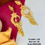 BX-39 One Gram Gold Foaming Designer Chandbali Earings 0001108