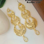 BX-2 One Gram Gold Foaming Designer Dubai Earings Set 0000629