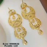 BX-2 One Gram Gold Foaming Dubai Earings Set 0000632