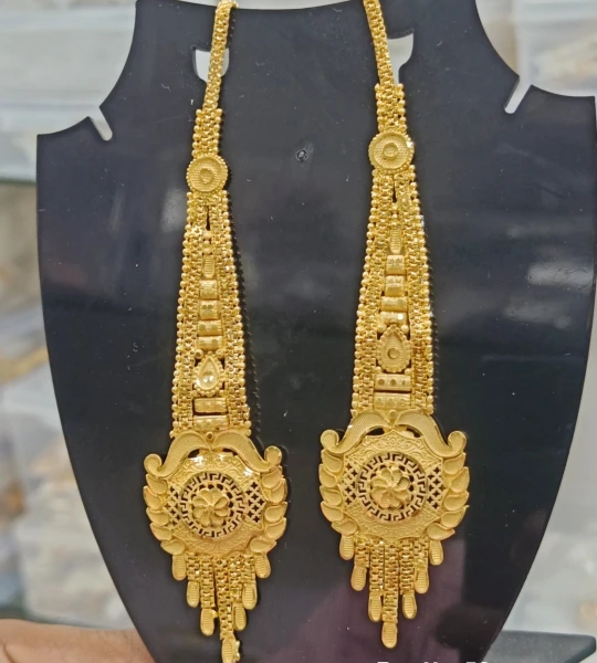 BX-56 One Gram Gold Foaming Designer Kanchain Earings 0001570