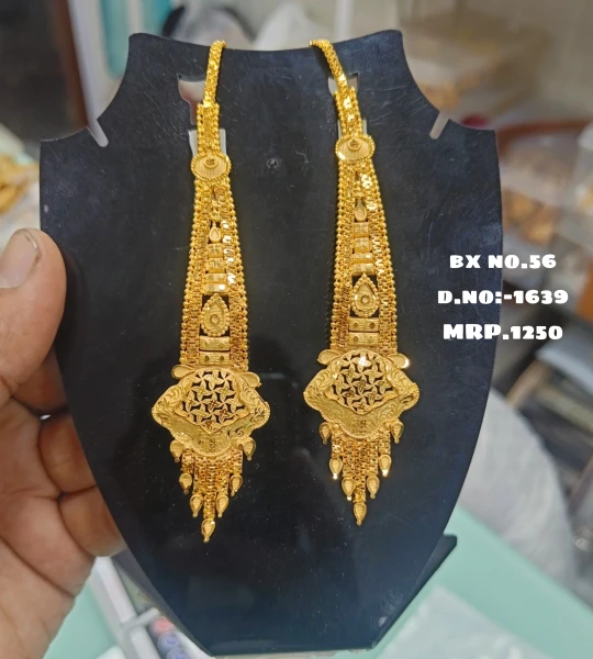 BX-56 One Gram Gold Foaming Designer Kanchain Earings 0001639