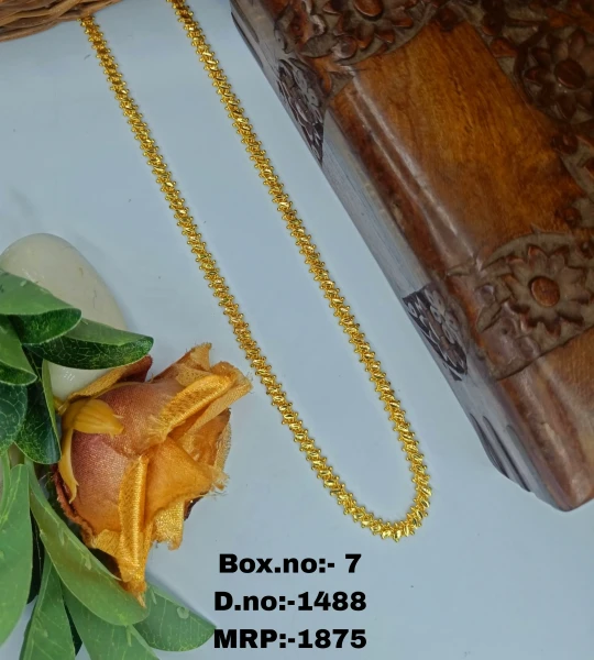 BX-7 One Gram Gold Foaming Neck Chain 0001488