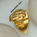 BX-40 One Gram Gold Foaming Designer Women's Finger Ring 0000344