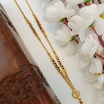 BX-23 One Gram Gold Foaming Designer Short Mangalsutra 0000613