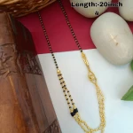 BX-23 One Gram Gold Foaming Designer Short Mangalsutra 0001056