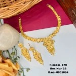 BX-23 One Gram Gold Foaming Designer Fancy Necklace Set 0001094