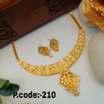 BX-22 One Gram Gold Foaming Fancy Necklace Set 0000092