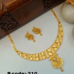 BX-22 One Gram Gold Foaming Fancy Necklace Set 0000090